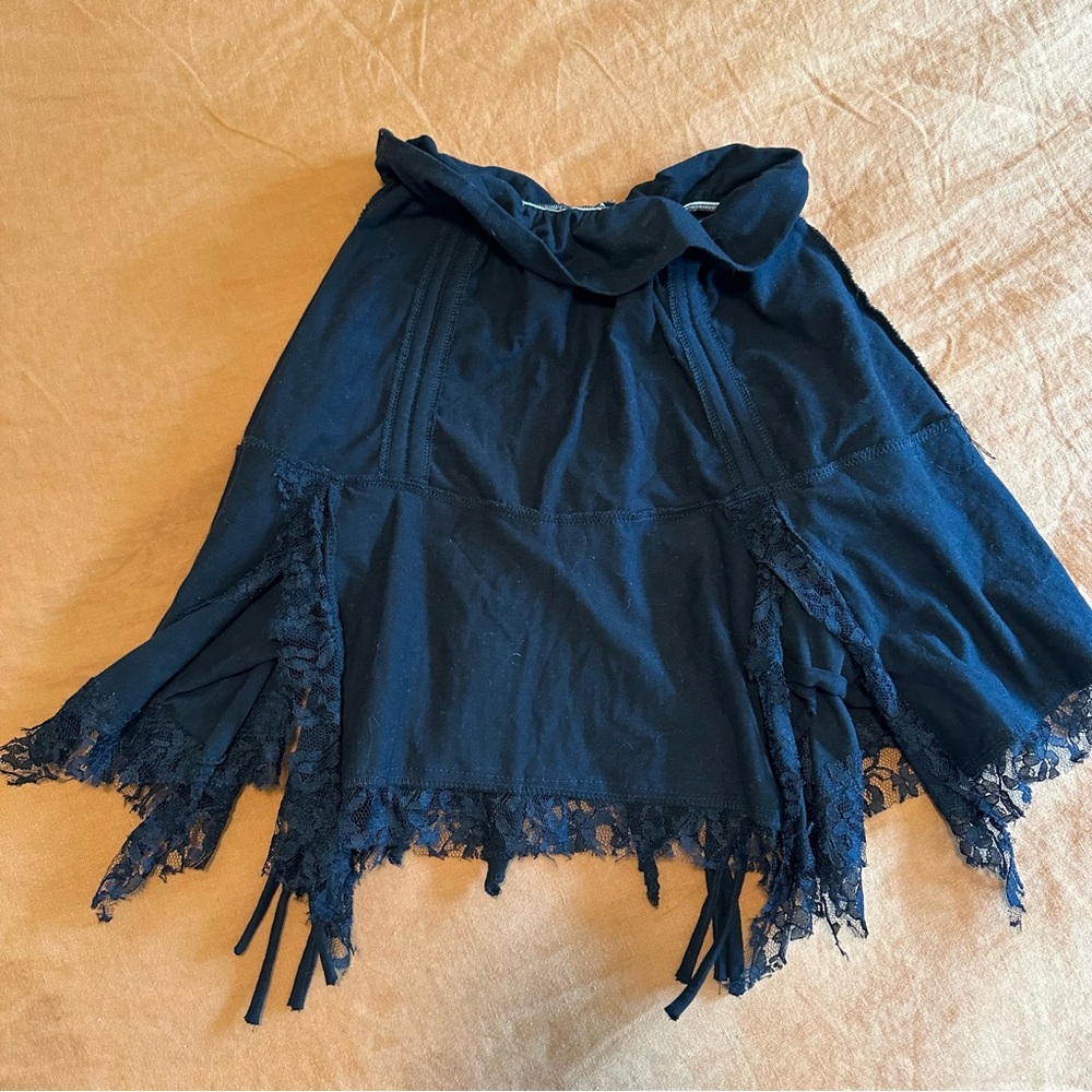 ♡ Boho Lace Hippie Fairy Gypsy Lotus Pixie Mini Skirt ♡ - Picture 3 of 4